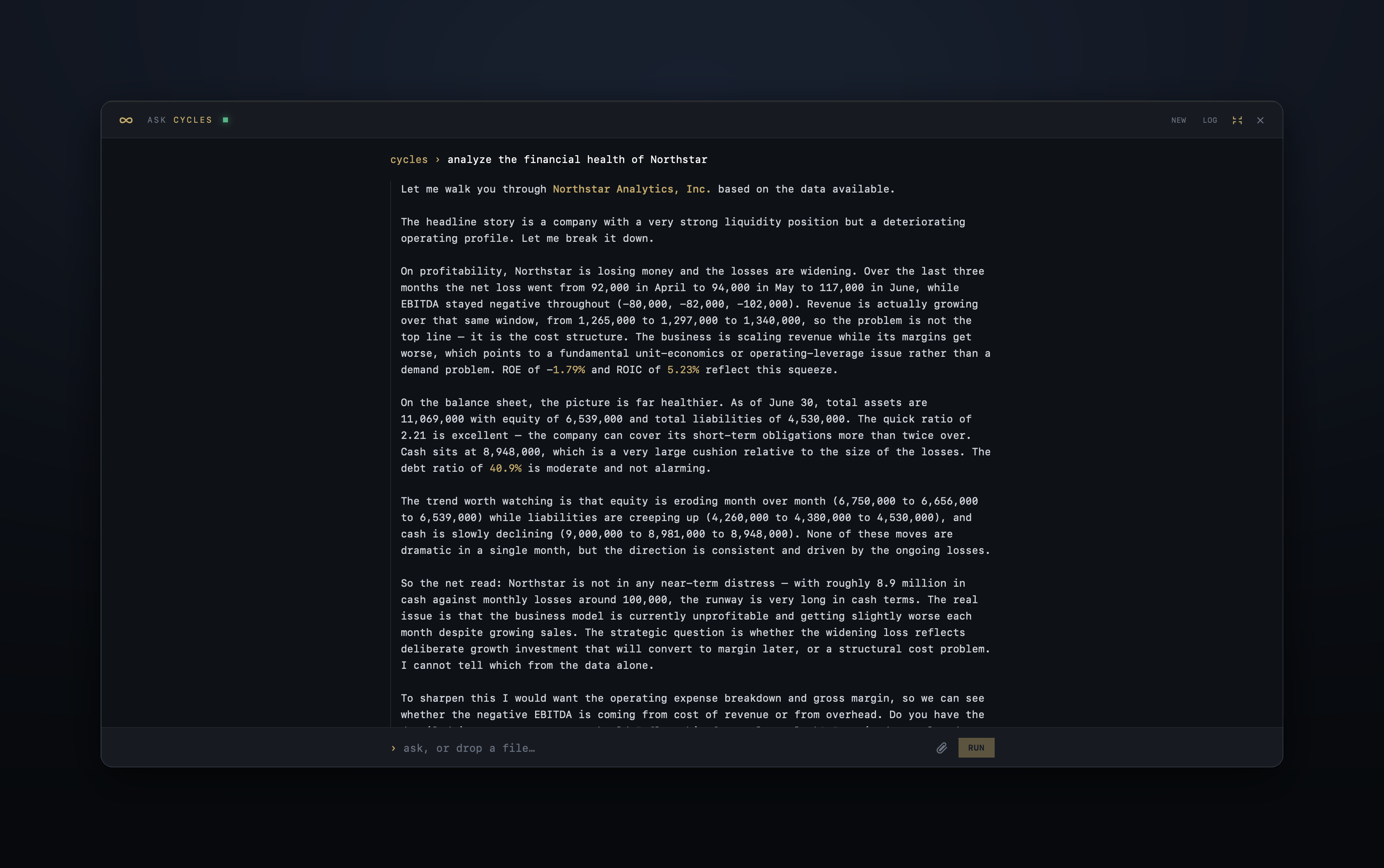 Ask Cycles — reasoning