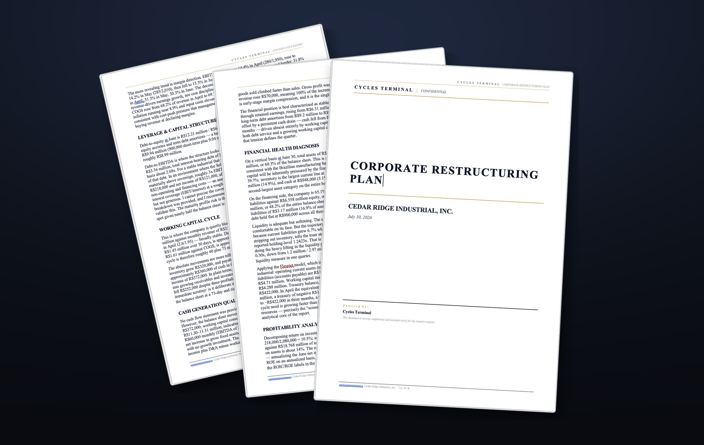 Restructuring analysis, without the modeling.